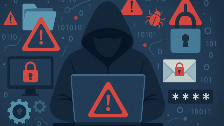 Visual representation of cybersecurity vulnerabilities in UK SMEs, highlighting the 100 most dangerous security misconfigurations in 2025 — a critical aspect of common security misconfigurations.
